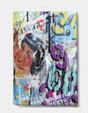 Old Style Newspaper Street Art Collage VII - Modern & Contemporary Canvas Wall Art
