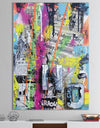 Old Style Newspaper Street Art Collage VIII - Modern & Contemporary Gallery-wrapped Canvas