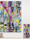 Old Style Newspaper Street Art Collage VIII - Modern & Contemporary Gallery-wrapped Canvas