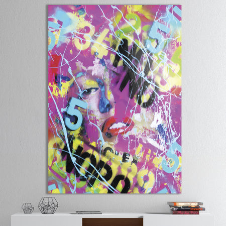 Old Style Newspaper Street Art Collage X - Modern & Contemporary Premium Canvas Wall Art