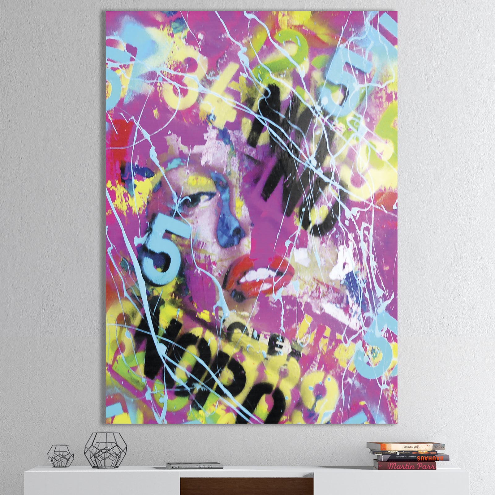 Old Style Newspaper Street Art Collage X - Modern & Contemporary Premium Canvas Wall Art