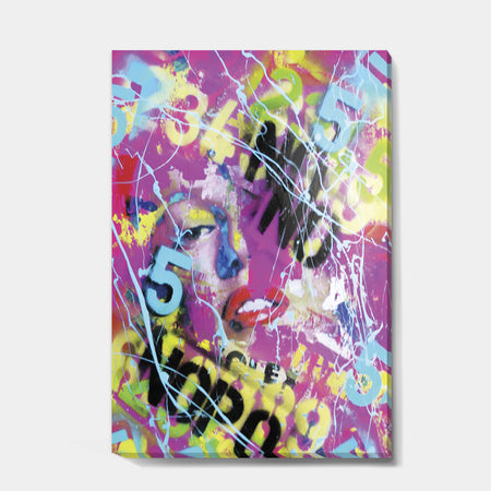 Old Style Newspaper Street Art Collage X - Modern & Contemporary Premium Canvas Wall Art