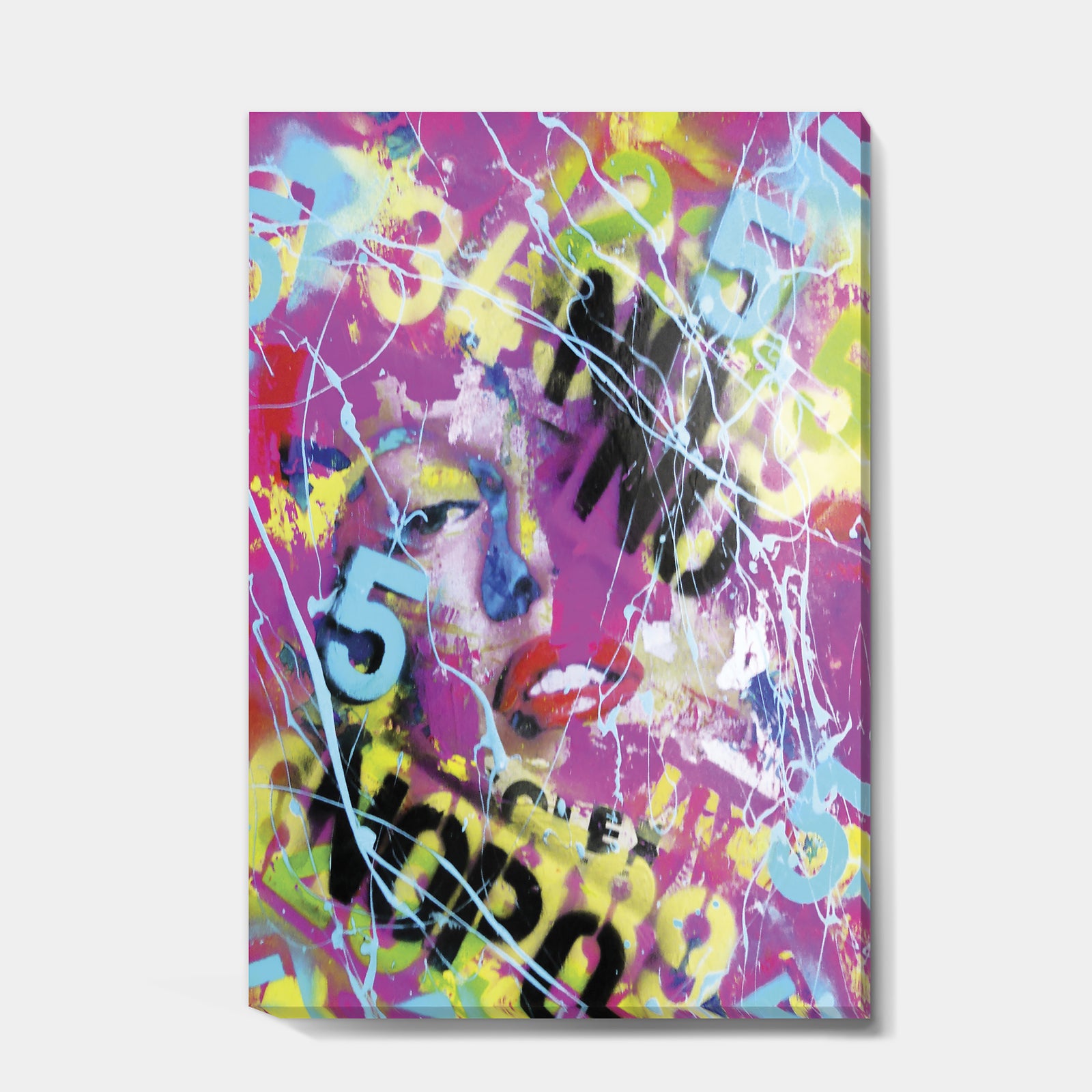 Old Style Newspaper Street Art Collage X - Modern & Contemporary Premium Canvas Wall Art