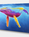 Humpback Whale - Rainbow - Nautical & Coastal Canvas Wall Art