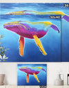 Humpback Whale - Rainbow - Nautical & Coastal Canvas Wall Art