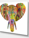 The Curated Nomad 'Rainbow Elephant - Modern and Contemporary Canvas Art Print