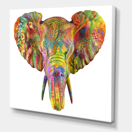 The Curated Nomad 'Rainbow Elephant - Modern and Contemporary Canvas Art Print