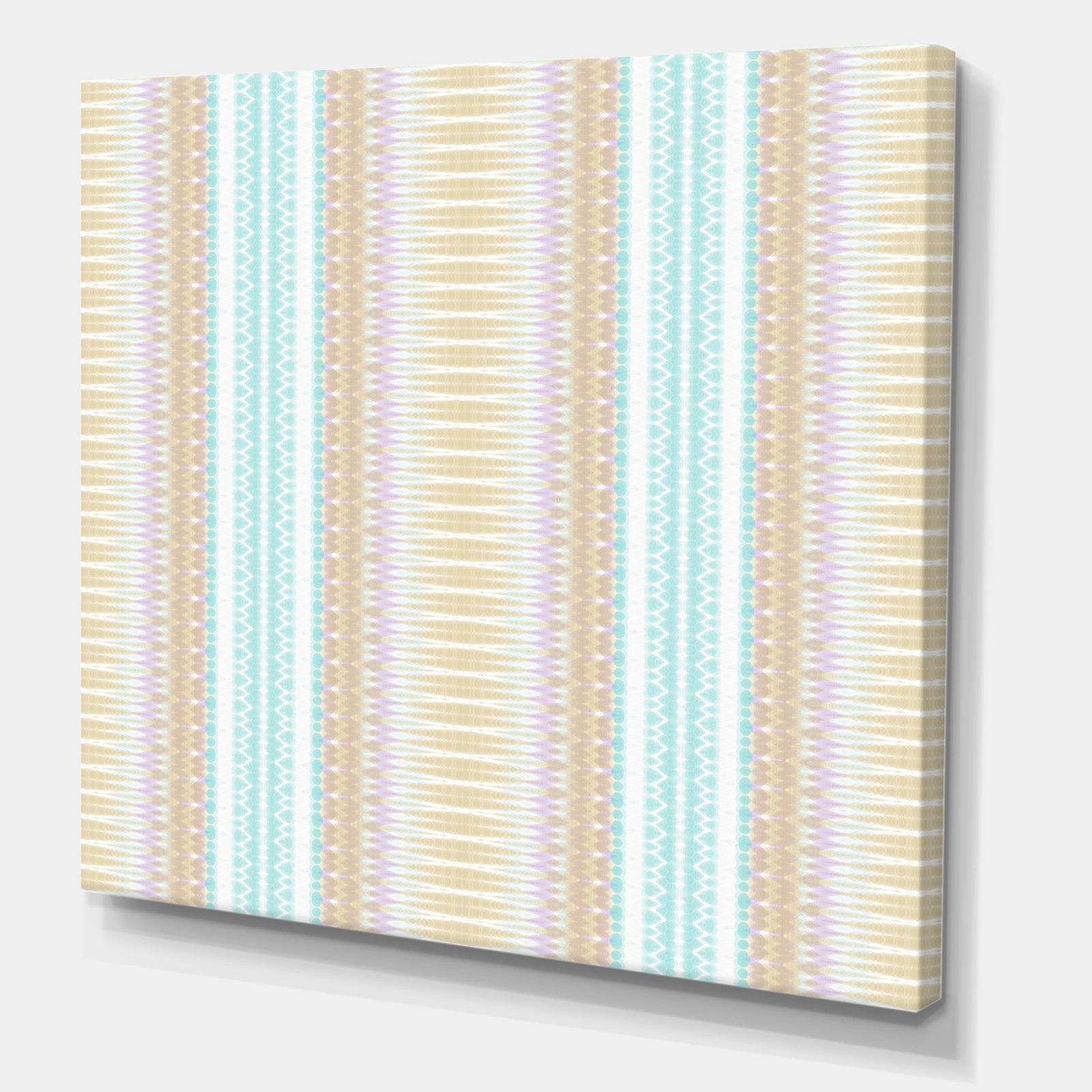 Baby Blue and Brown - Mid-Century Modern Premium Canvas Wall Art