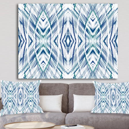 Blue Streaks II - Mid-Century Modern Canvas Wall Art