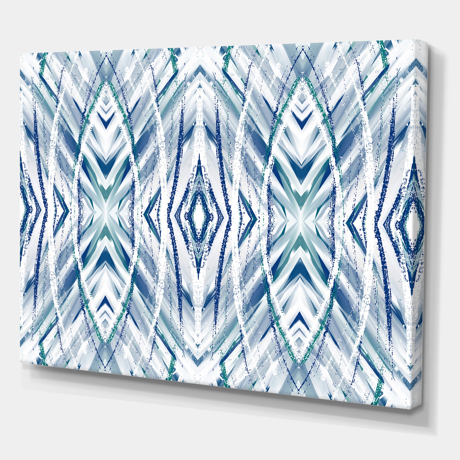 Blue Streaks II - Mid-Century Modern Canvas Wall Art