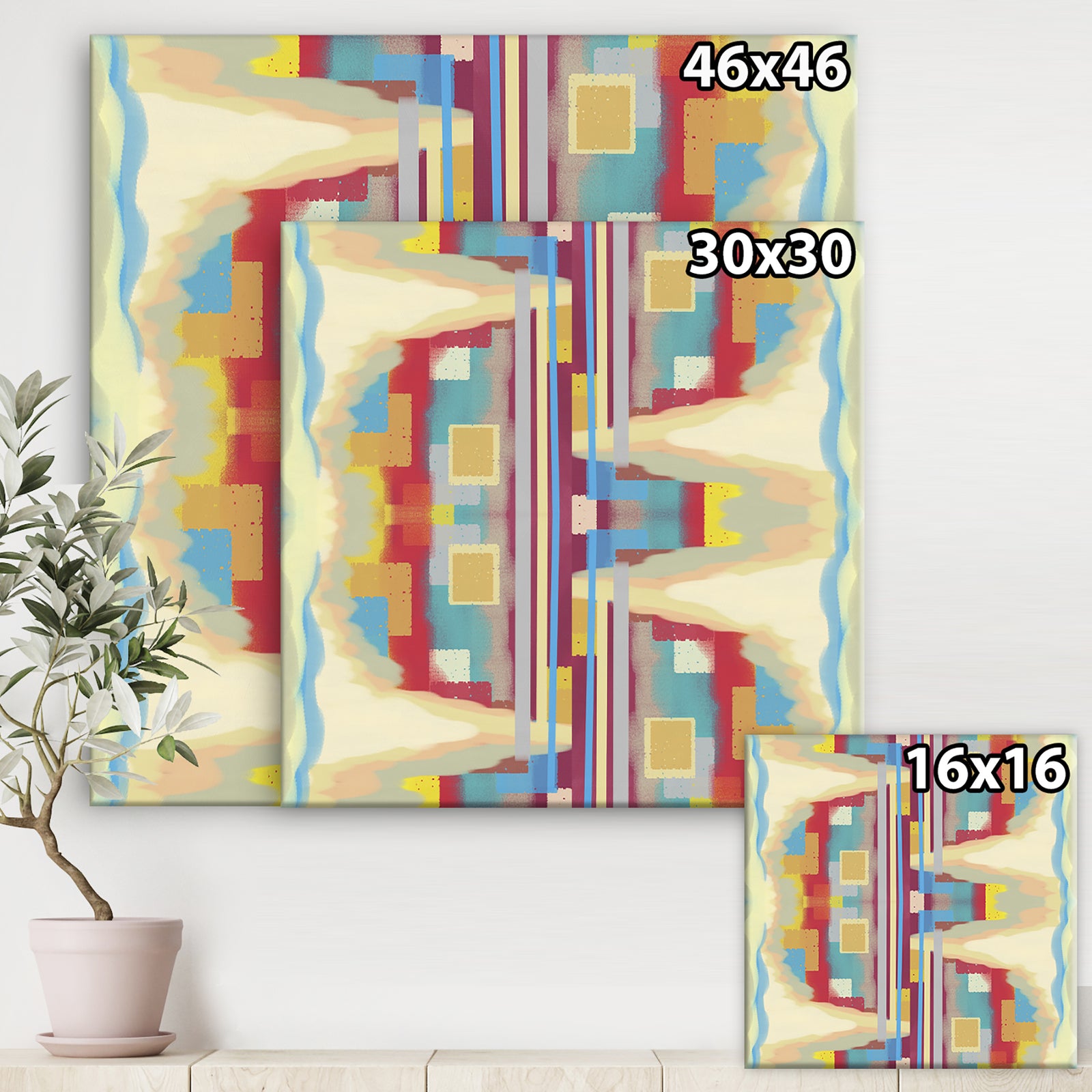 Abstract II single - Mid-Century Modern Canvas Art Print