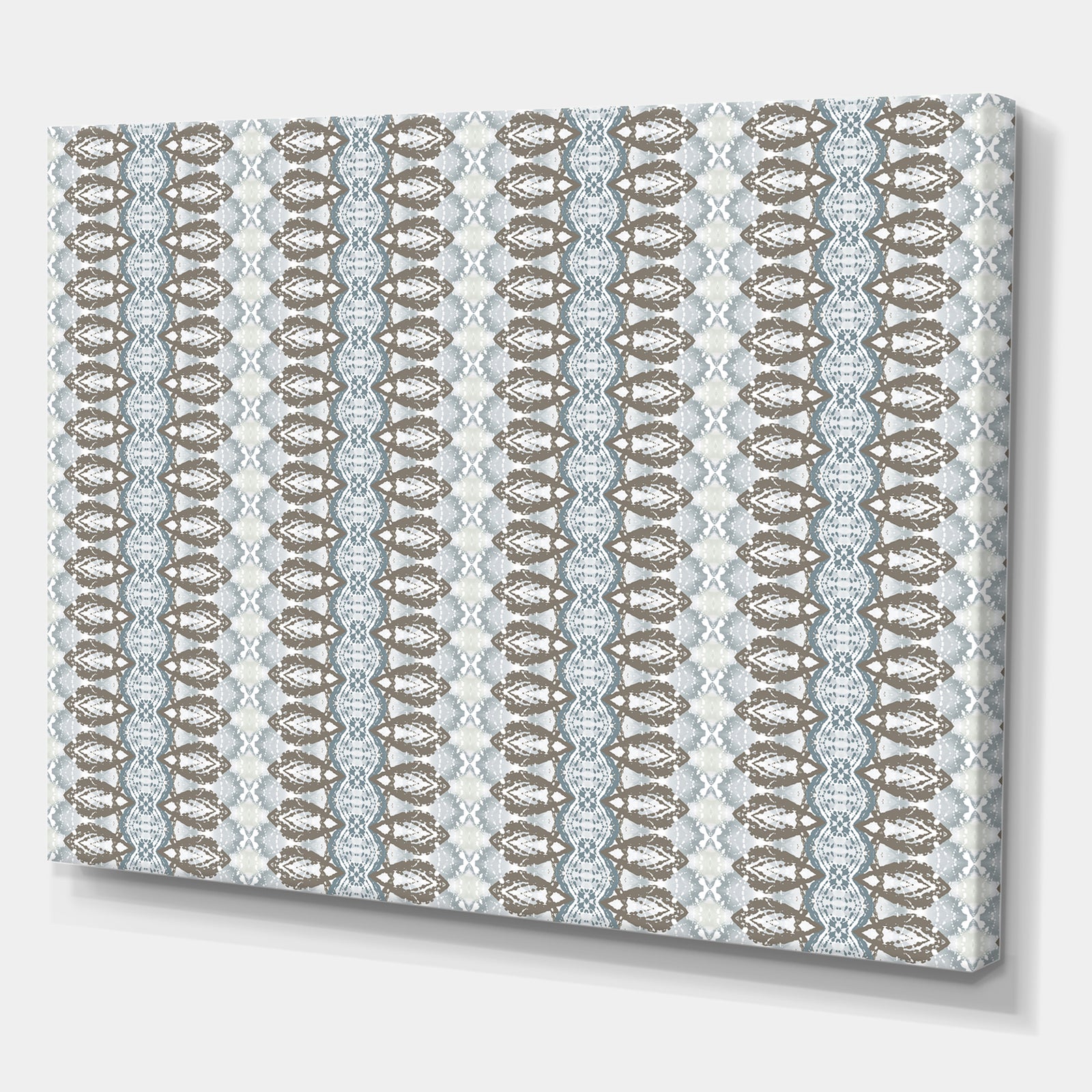 Embossed Teal Pattern III - Mid-Century Modern Canvas Artwork