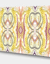 Yellow And Purple Heart Pattern - Mid-Century Modern Canvas Art Print
