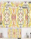 Yellow And Purple Heart Pattern - Mid-Century Modern Canvas Art Print