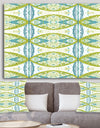 Embossed Teal Pattern II - Mid-Century Modern Gallery-wrapped Canvas