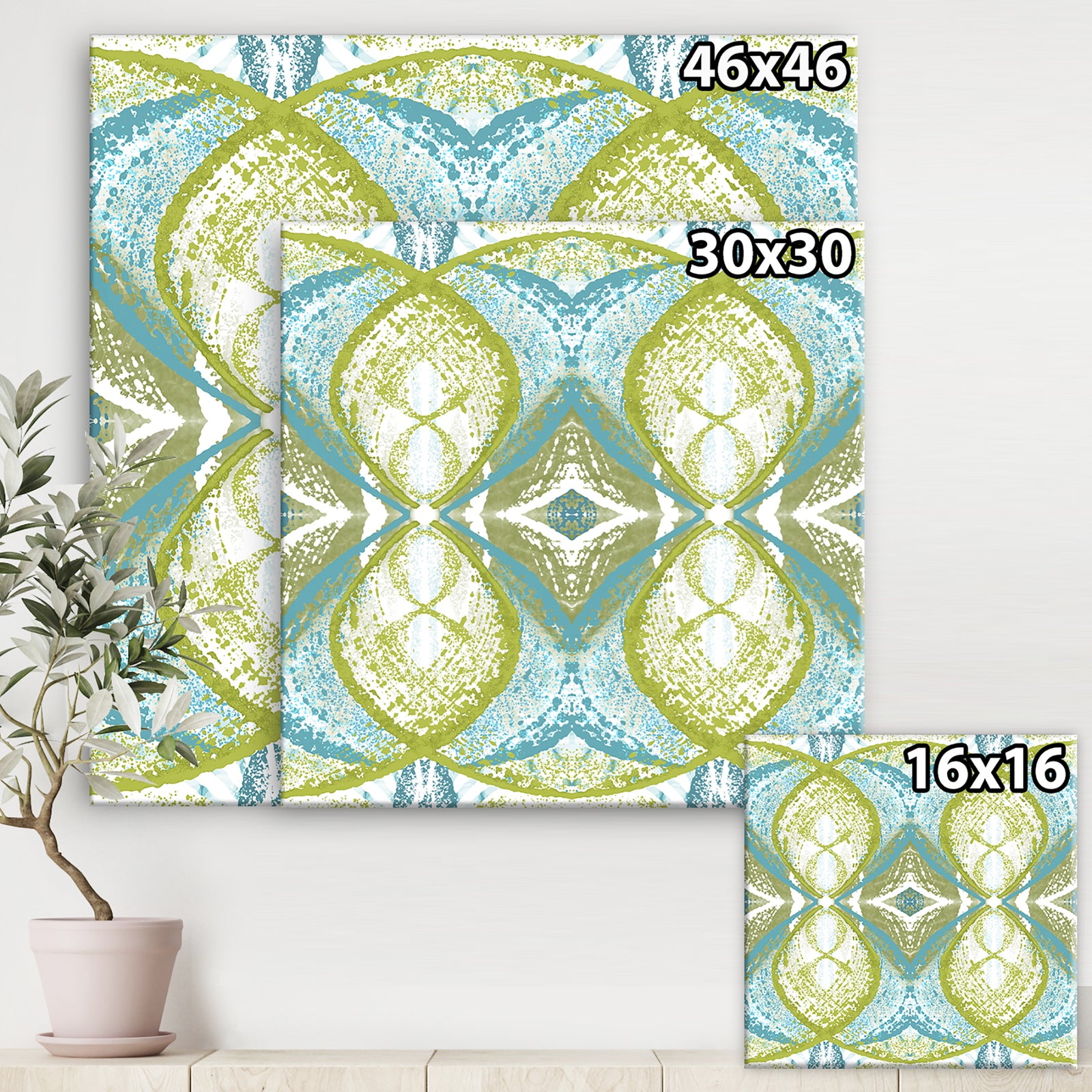Green Vision - Mid-Century Modern Premium Canvas Wall Art