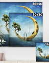 Home Sweet Moon - Modern & Contemporary Canvas Artwork