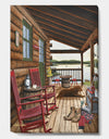 Sleeping Dog At The Lake House - Lake House Canvas Art Print