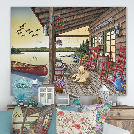 Welcome to the Cabin - Lake House Gallery-wrapped Canvas