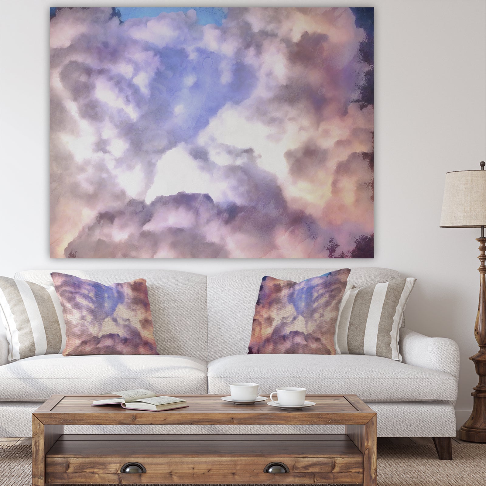 Cloud Sculpting 2 - Cottage Premium Canvas Wall Art