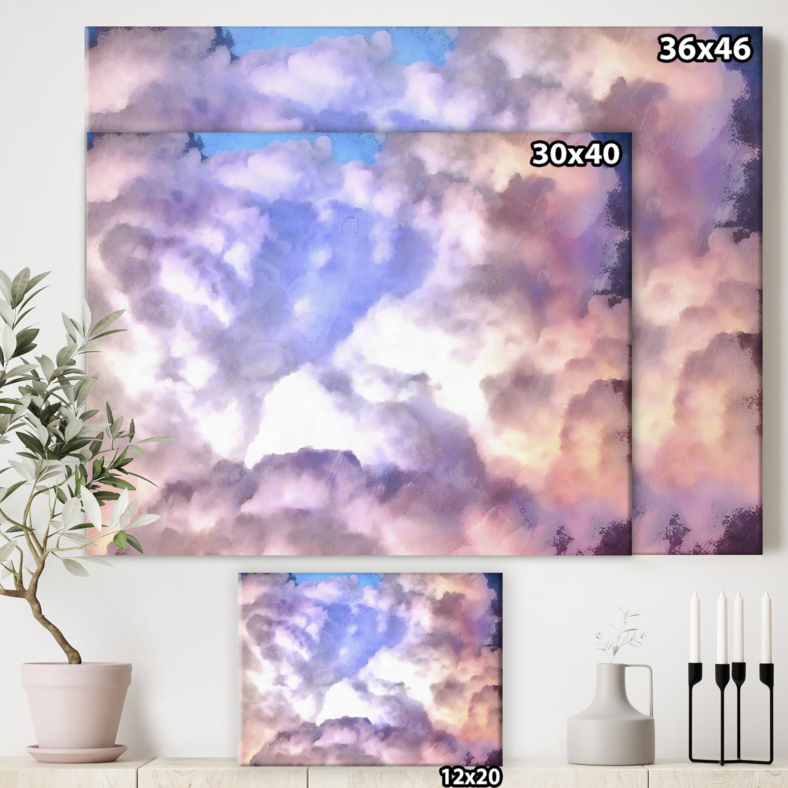 Cloud Sculpting 2 - Cottage Premium Canvas Wall Art
