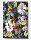 Colorful Flowers on Black - Modern & Contemporary Canvas Artwork