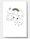 Happy Rainbow Clouds - Modern & Contemporary Canvas Art Print