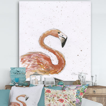 Pink Flamingo - Cottage Gallery-wrapped Canvas