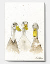 Three White Ducks - Farmhouse Canvas Artwork