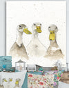 Three White Ducks - Farmhouse Canvas Artwork