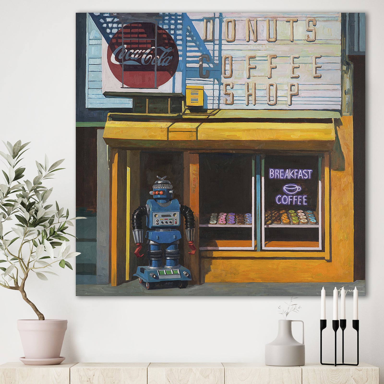 Blue Zeroid - Modern & Contemporary Premium Canvas Wall Art