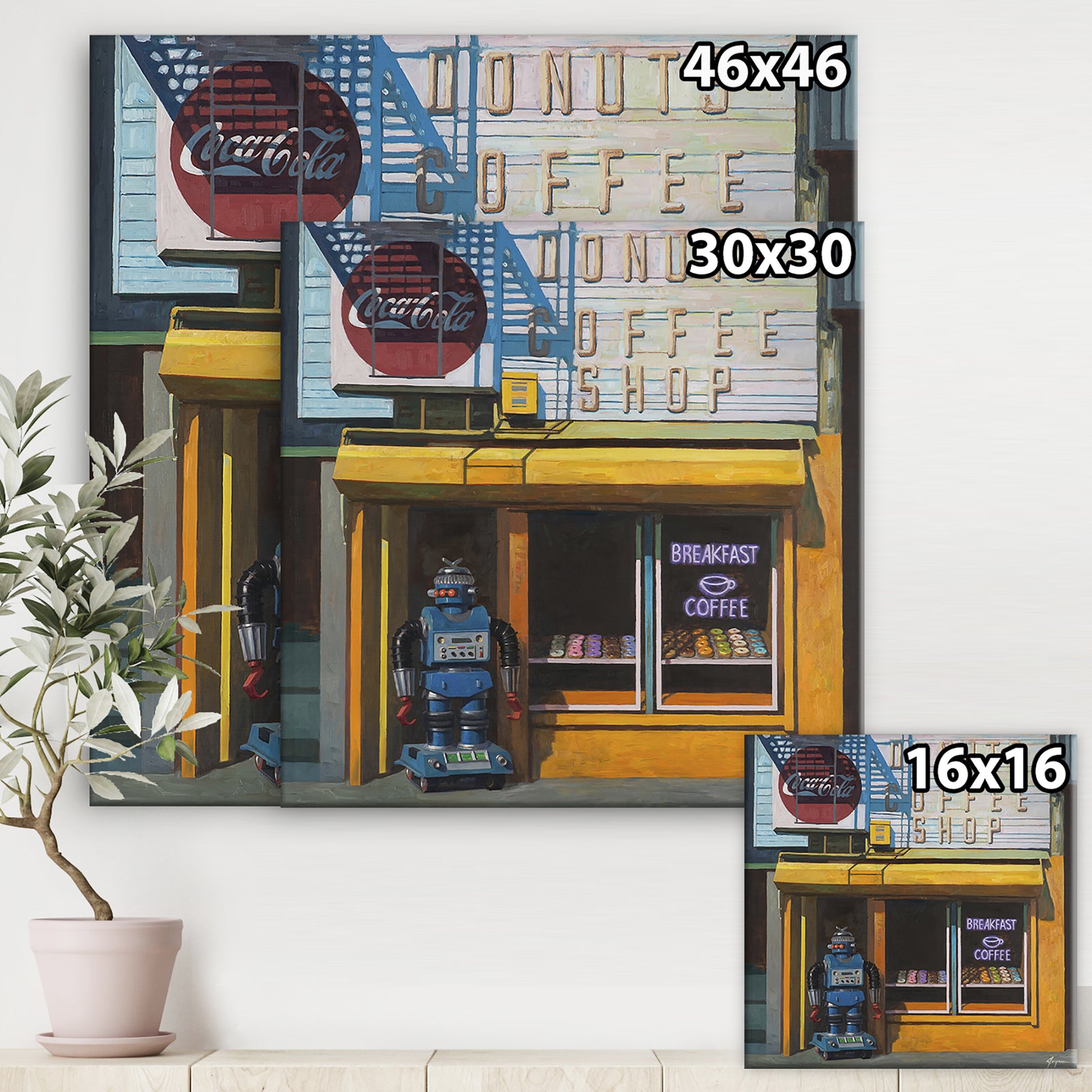 Blue Zeroid - Modern & Contemporary Premium Canvas Wall Art