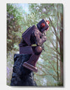 Robot Thinking In The Woods - Modern & Contemporary Canvas Wall Art