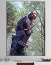 Robot Thinking In The Woods - Modern & Contemporary Canvas Wall Art