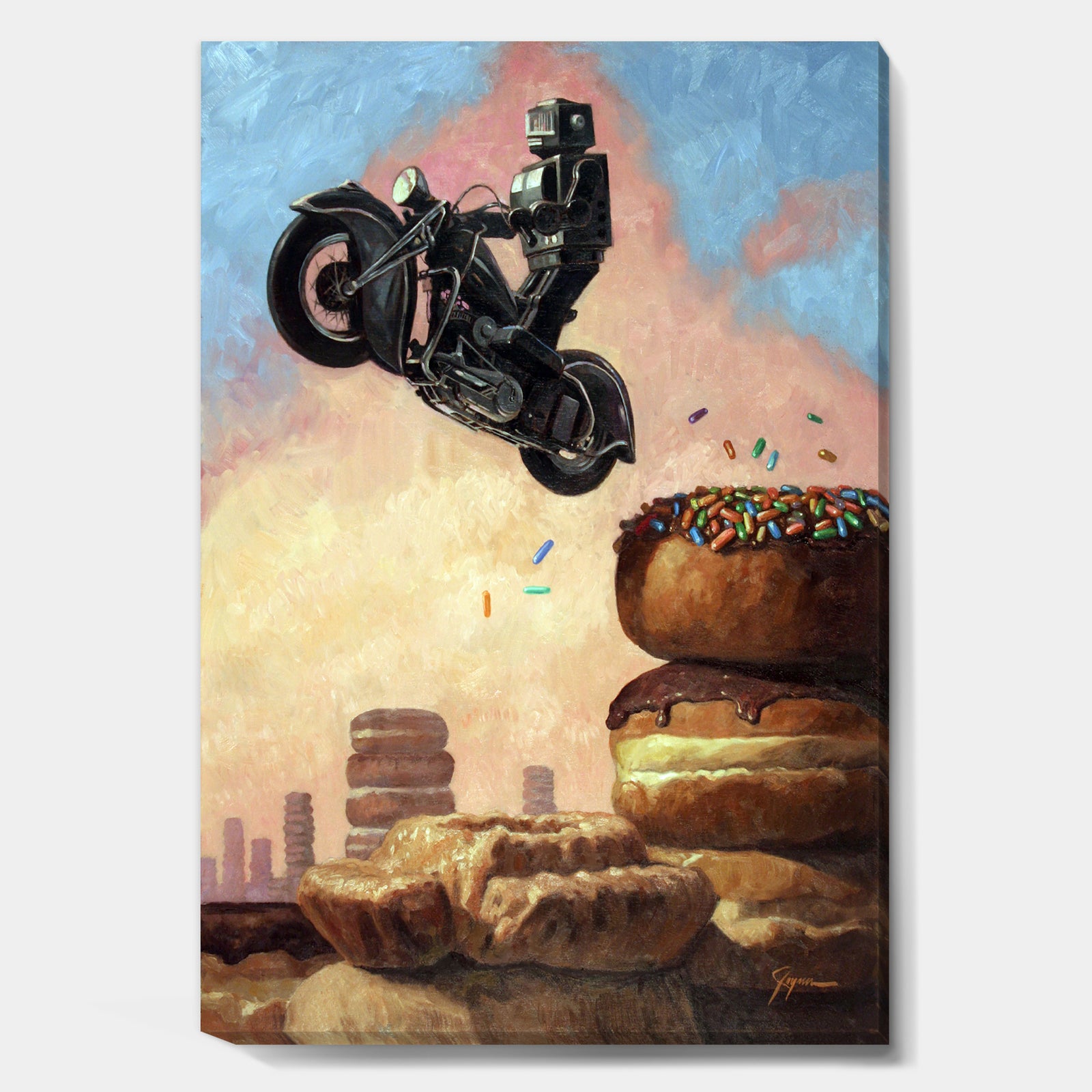 Dark Rider Again - Modern & Contemporary Canvas Art Print