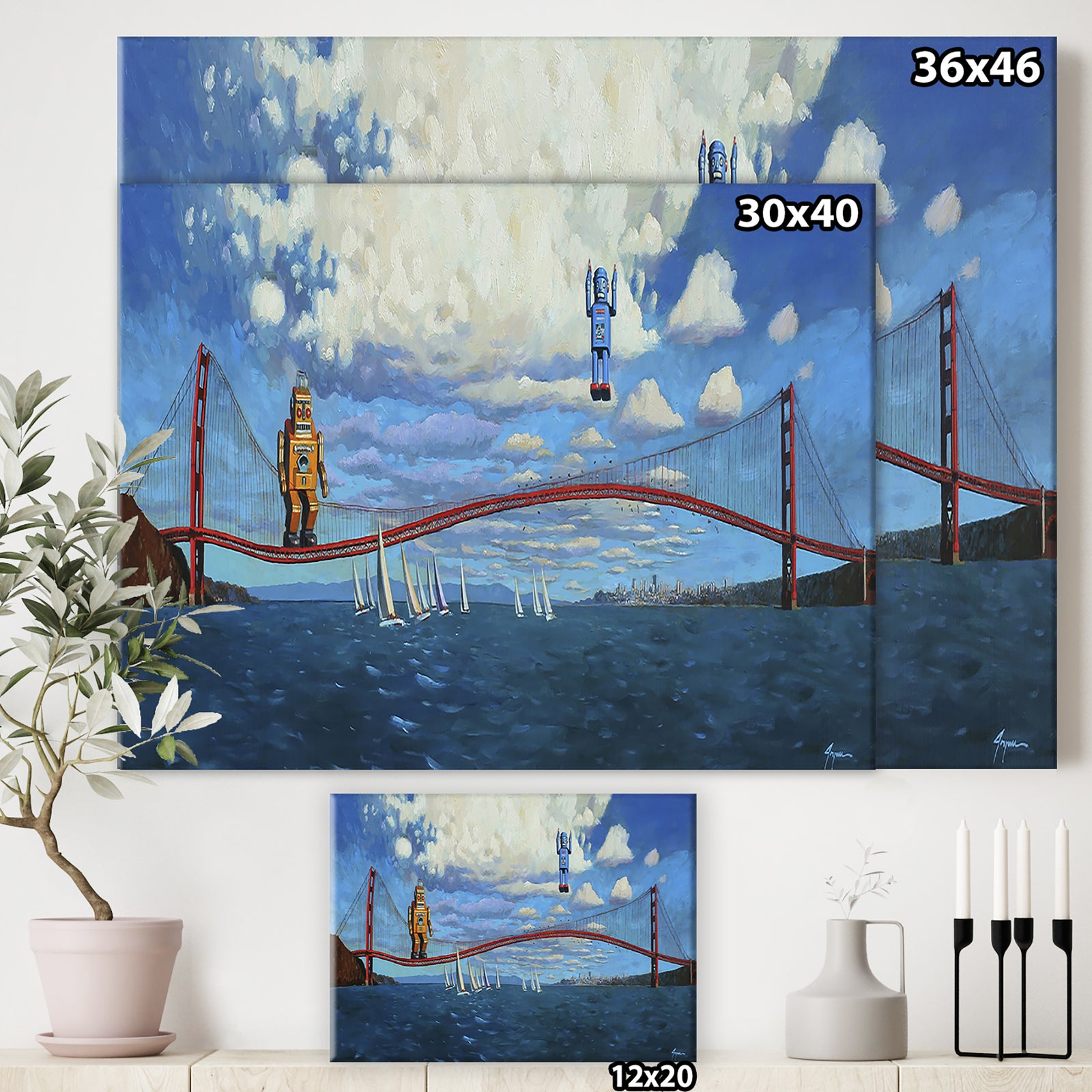 Golden Gaters - Modern & Contemporary Canvas Artwork