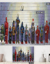 Robots Line Up Usual Suspects II - Modern & Contemporary Gallery-wrapped Canvas