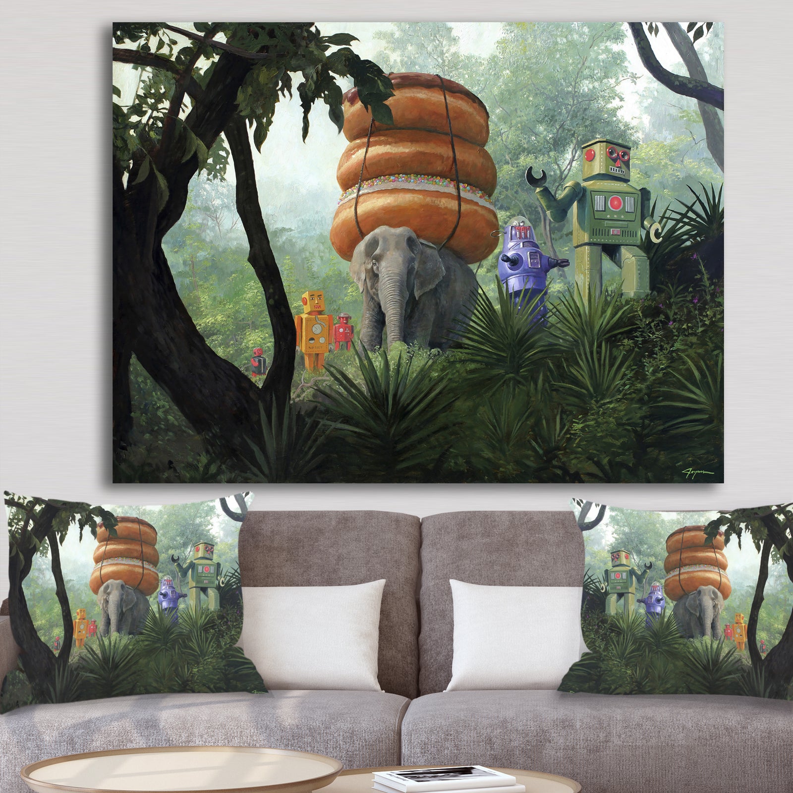 On Tiger Mountain - Modern & Contemporary Canvas Art Print