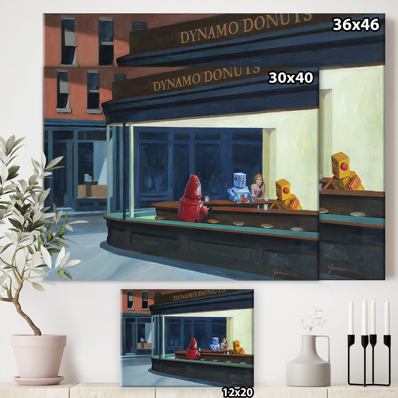 Robo Hawks - Modern & Contemporary Canvas Artwork