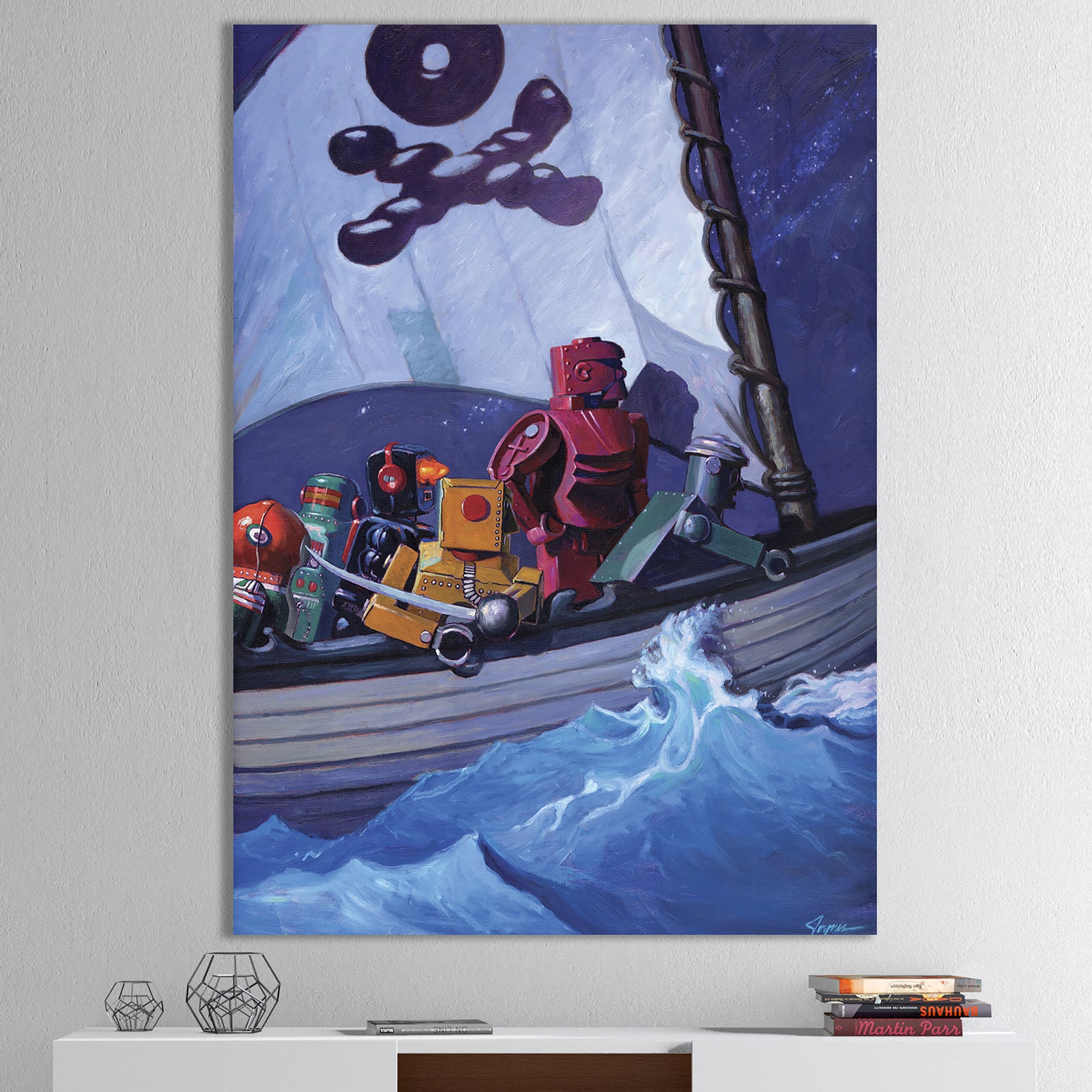 Robo Pirates CMYK - Modern & Contemporary Canvas Wall Art
