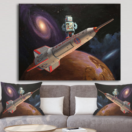 Rocket Surfer - Modern & Contemporary Canvas Art Print