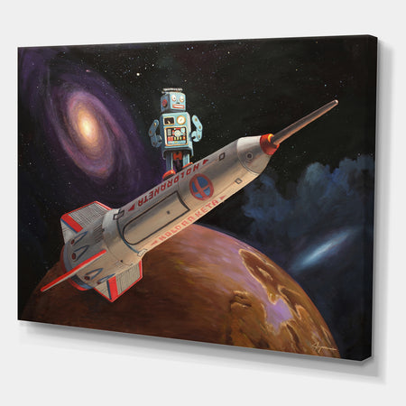 Rocket Surfer - Modern & Contemporary Canvas Art Print