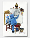 Robot Painting Selfie - Modern & Contemporary Gallery-wrapped Canvas