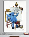 Robot Painting Selfie - Modern & Contemporary Gallery-wrapped Canvas