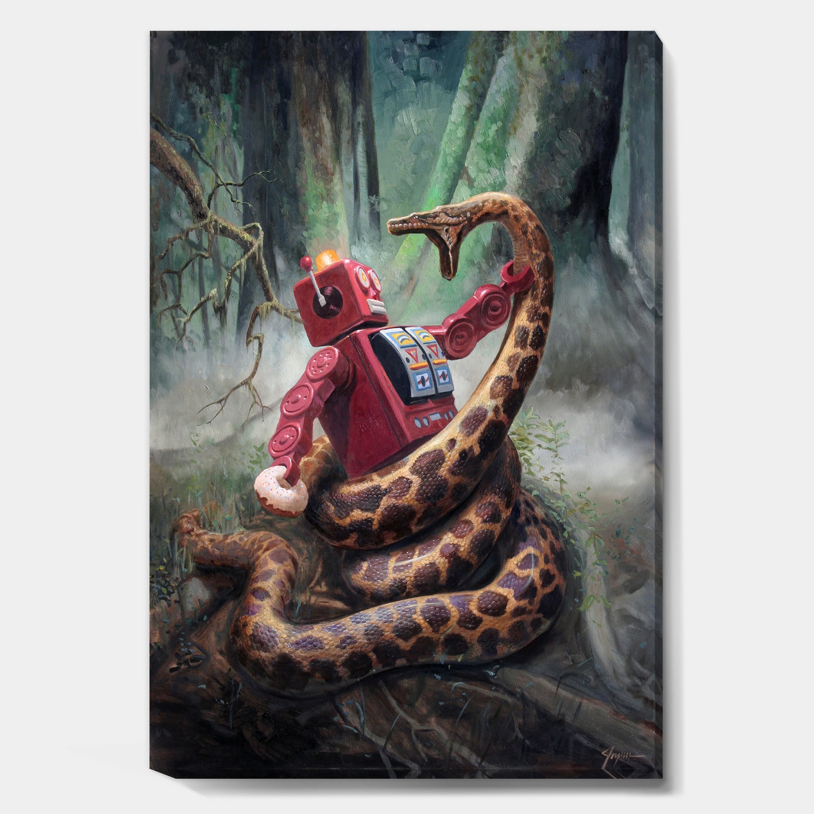 Snakefight - Modern & Contemporary Canvas Artwork