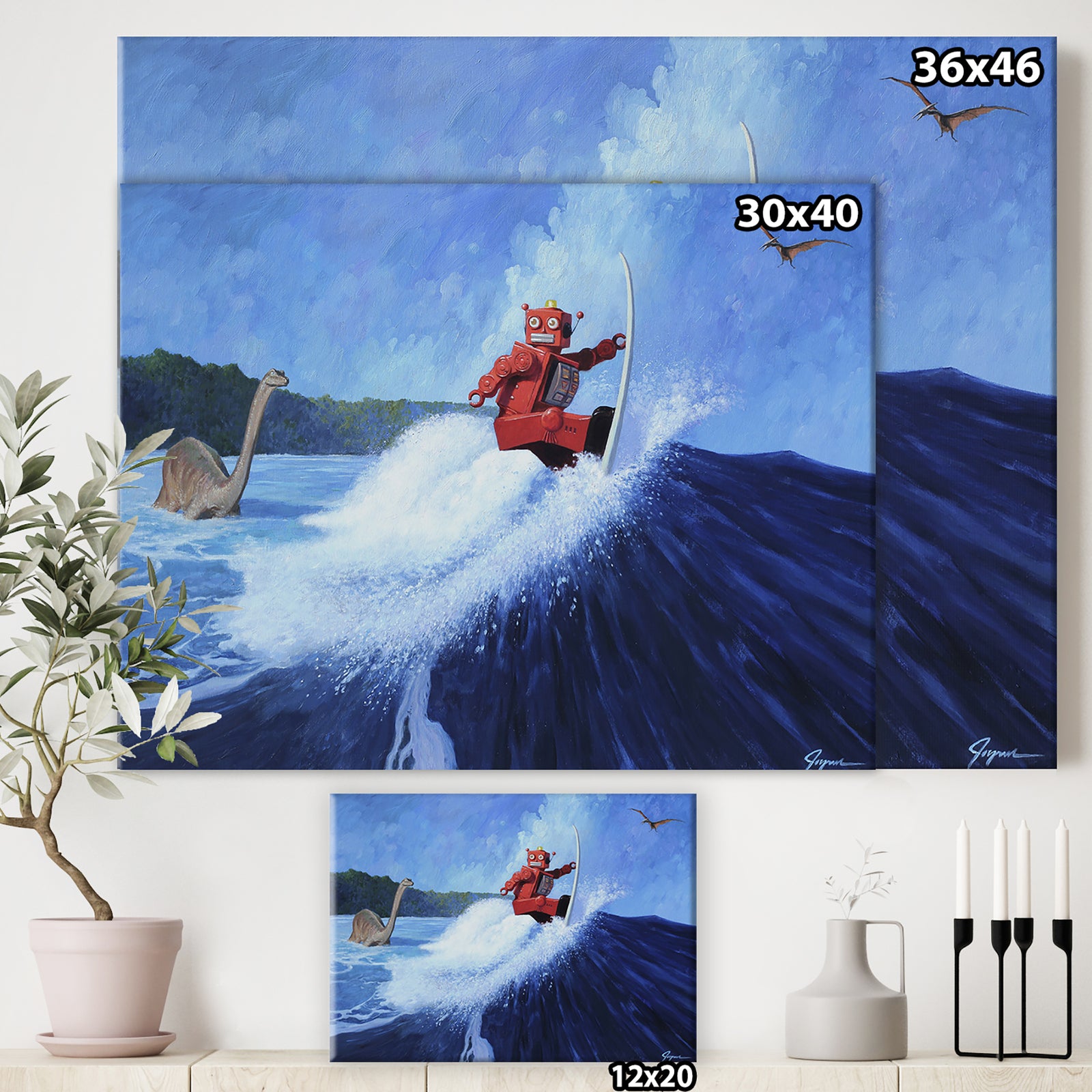 Surfer Joe - Modern & Contemporary Premium Canvas Wall Art