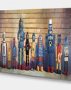 Robots Line Up Usual Suspects I - Modern & Contemporary Canvas Art Print