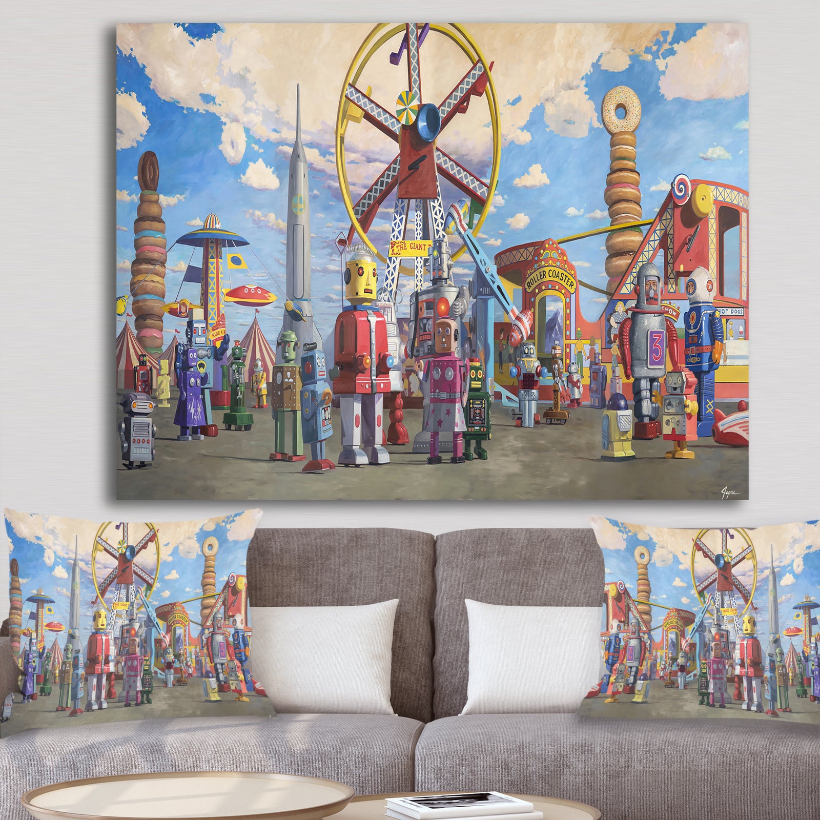Fairgrounds - Modern & Contemporary Gallery-wrapped Canvas