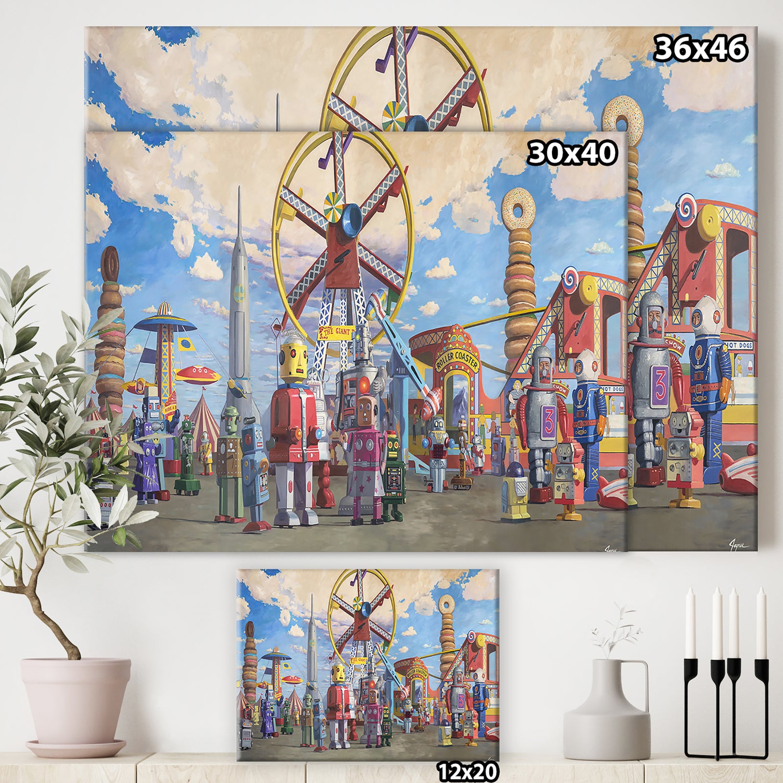 Fairgrounds - Modern & Contemporary Gallery-wrapped Canvas