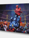 Robot Boxing - Modern & Contemporary Premium Canvas Wall Art